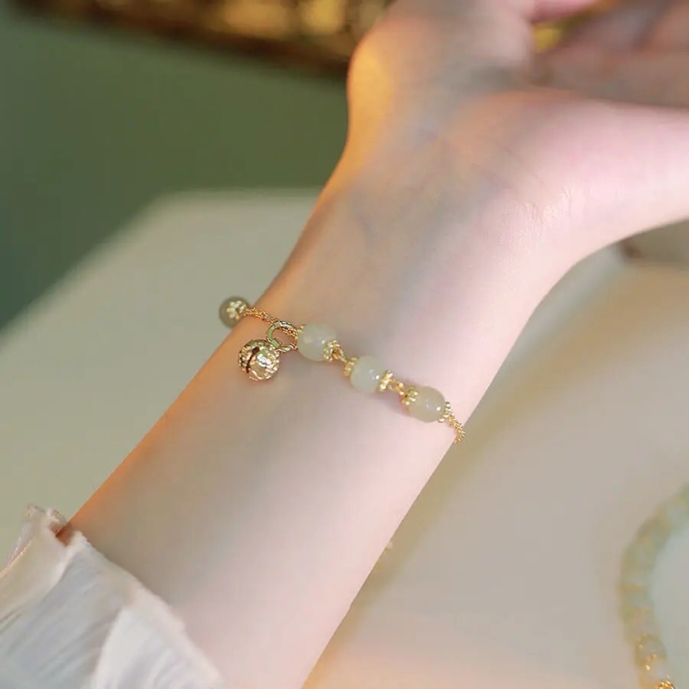 Exquisite Adjustable 18k Gold Plated Bell Bangle Bracelet - Picture 5 of 9